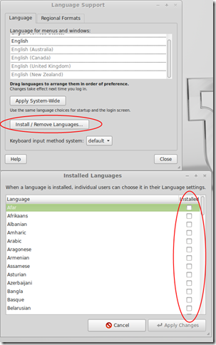 31 Dec 2013 Linux Mint - Language support adding
